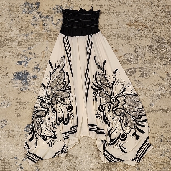 Source Unknown Dresses & Skirts - Whimsical Boho Asymmetrical Strapless Maxi Dress Fairycore Alternative